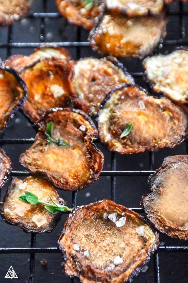 Baked Eggplant Chips — Your New FAVORITE Veggie Chip!