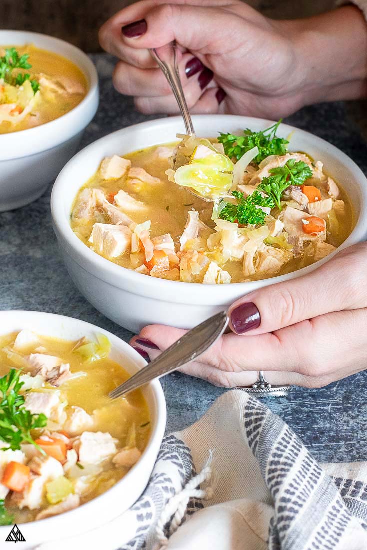 The Best Low Carb Chicken Soup — Soothing and SUPER Delicious!