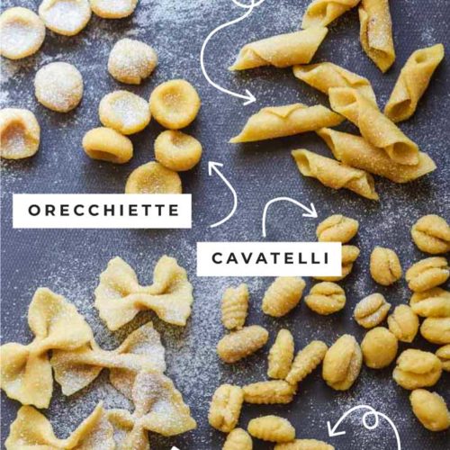 Homemade pasta (sheets and shapes) - Italian recipes by