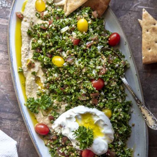 Tabbouleh Hummus Mason Jar Salads